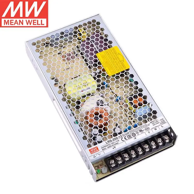 

MeanWell LRS-200-12 115V/230VAC TO 12VDC 17A Single Output Switching Power Supply Led Driver Brand New Original Authentic