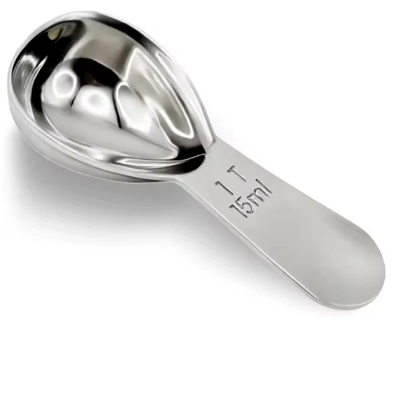 

15/30ml Stainless Steel Coffee Measuring Spoon with Graduated Scoop for Grinding Coffee Tea Sugar Flour Precise Barista Tools