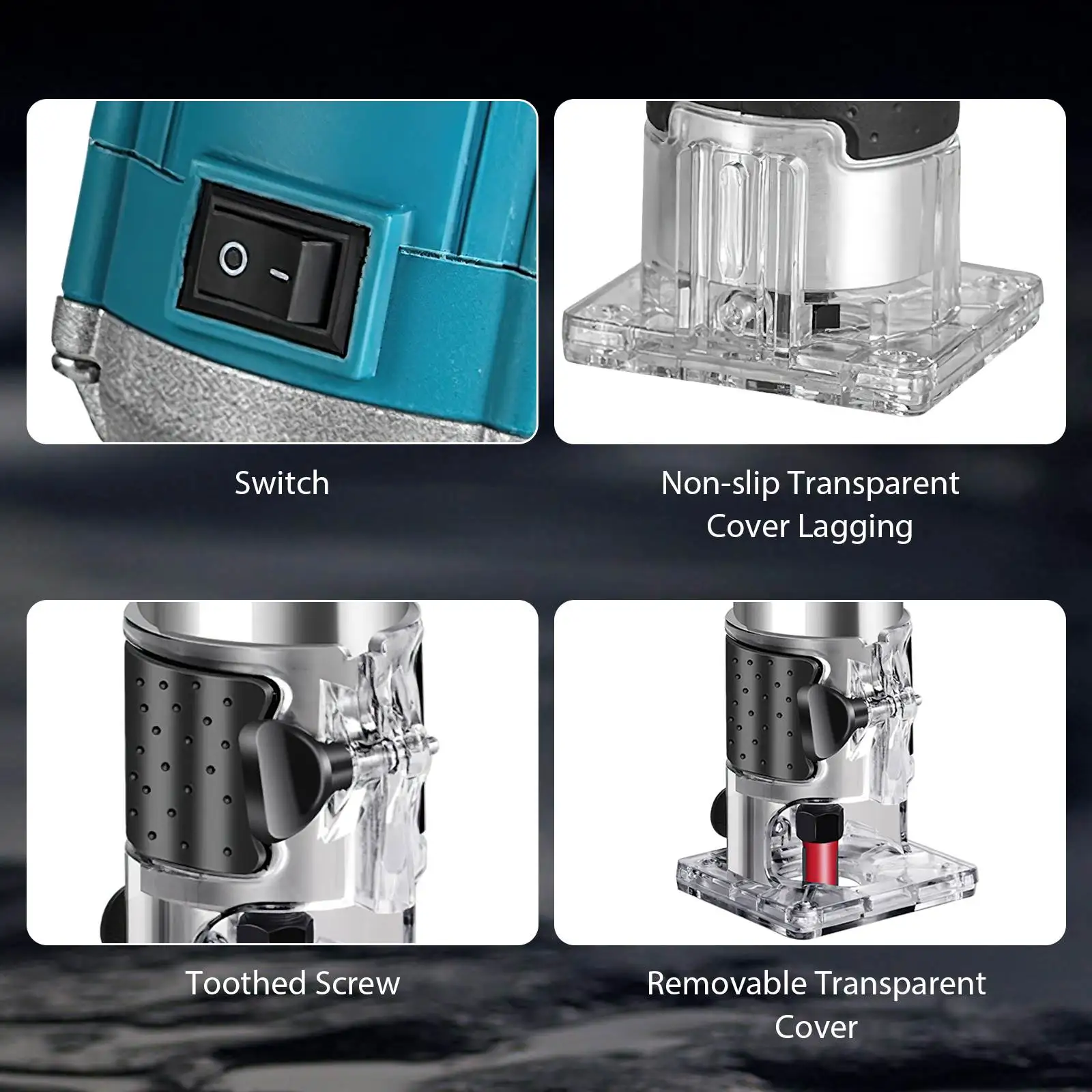 Seeiswork آلة توجيه الخشب الكهربائية المتقلب 2000 واط أداة النجارة السلطة لتشذيب النجارة الحز نحت طحن