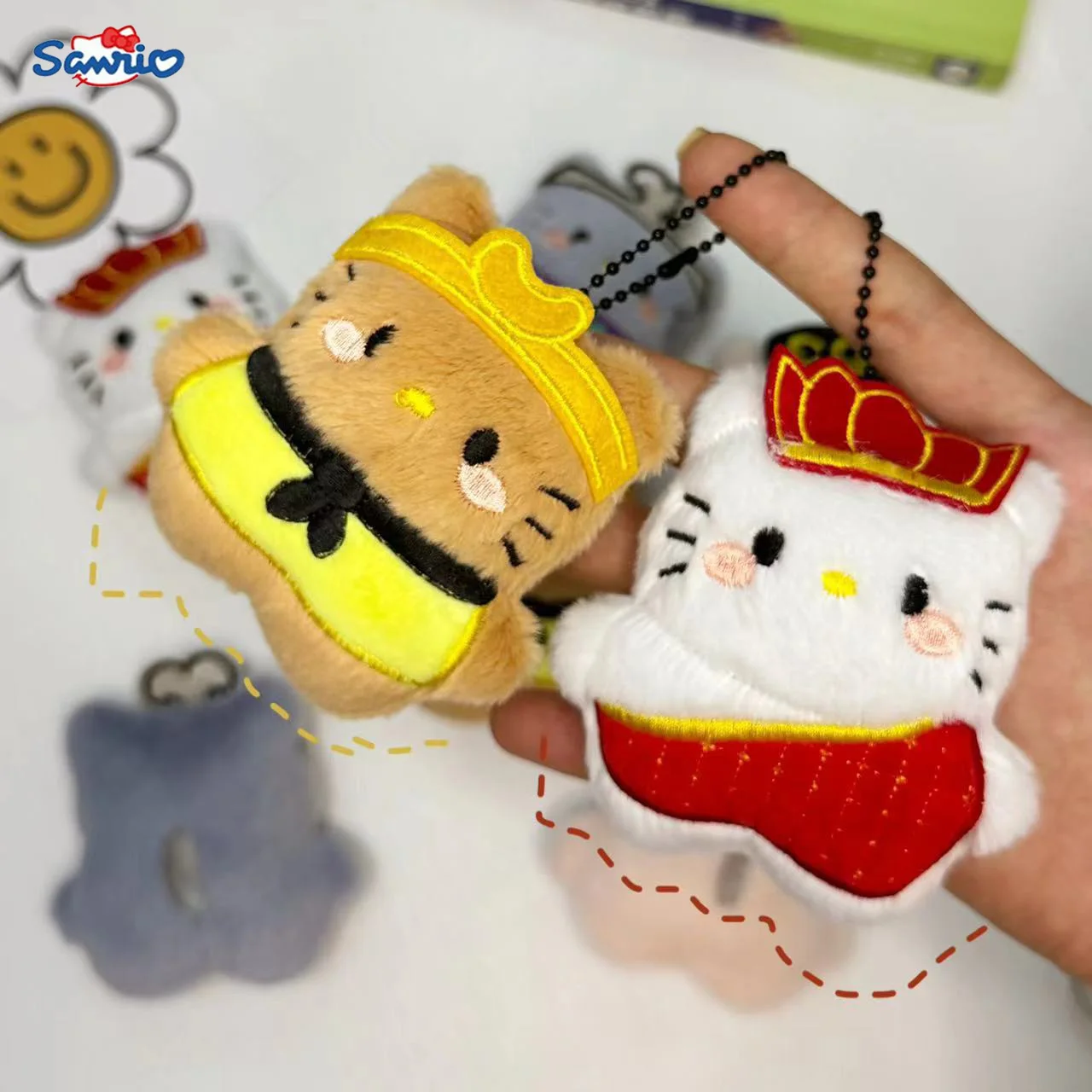 Y2K Hello Kitty Anime Figure Plush Keychain Pendant Itabags Kawaii Hello Kitty Accessories Things Cosplay Black Myth Wukong Toys