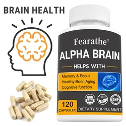남성과 여성을 위한 Alpha Brain Nootropics 뇌 보충제 - 비타민 B6, 포커스 캡슐을 함유한 기억력, 정신 선명도 및 인지력