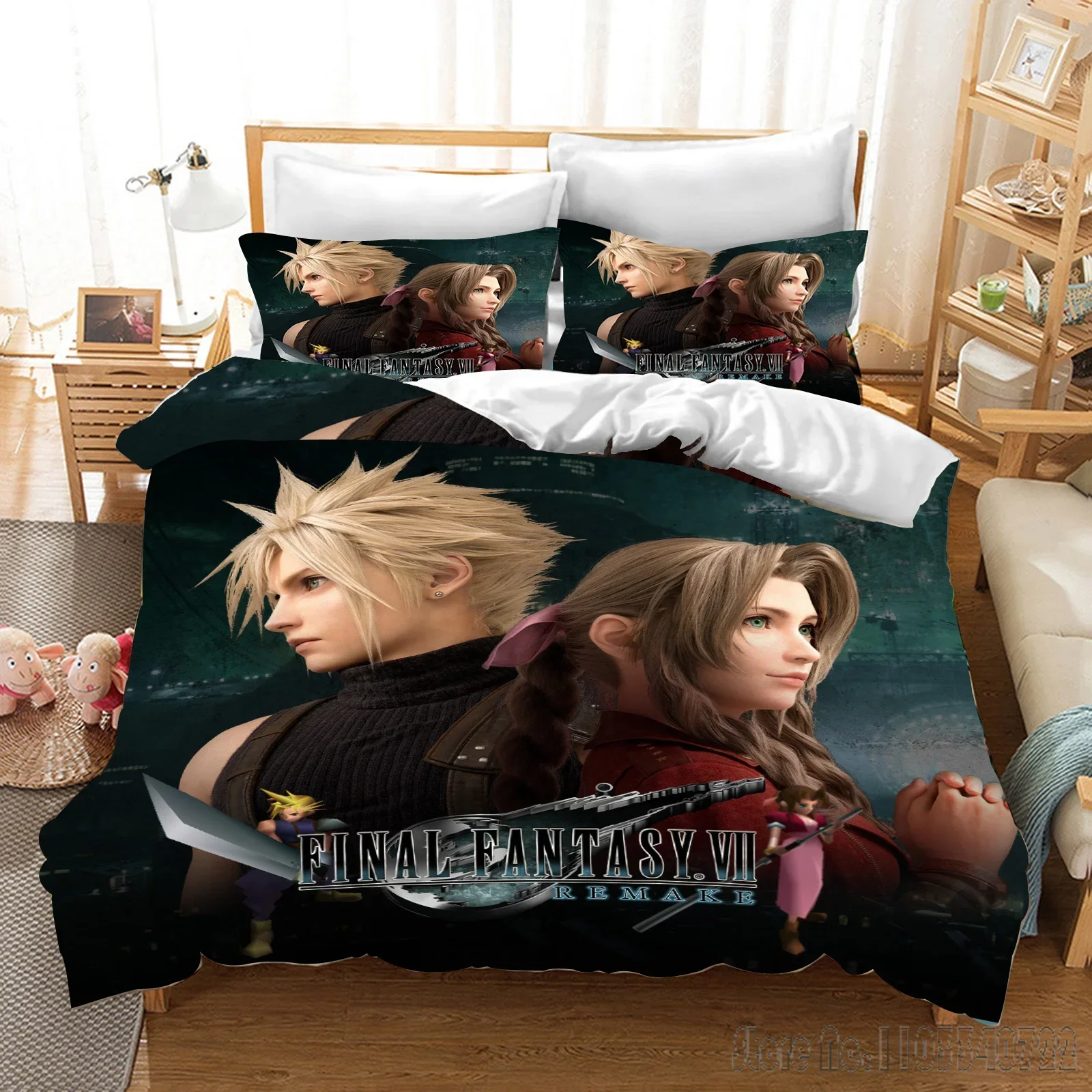 Final Fantasy Duvet Love Child Duvet Cover Set HD Comforter Cover Bedclothes for Kids Bedding Sets Bedroom Decor