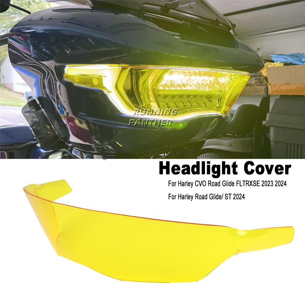 NEW Headlight Cover & Protector for Harley CVO Road Glide FLTRXSE & ST 2024 - Motorcycle Fairing Accessory