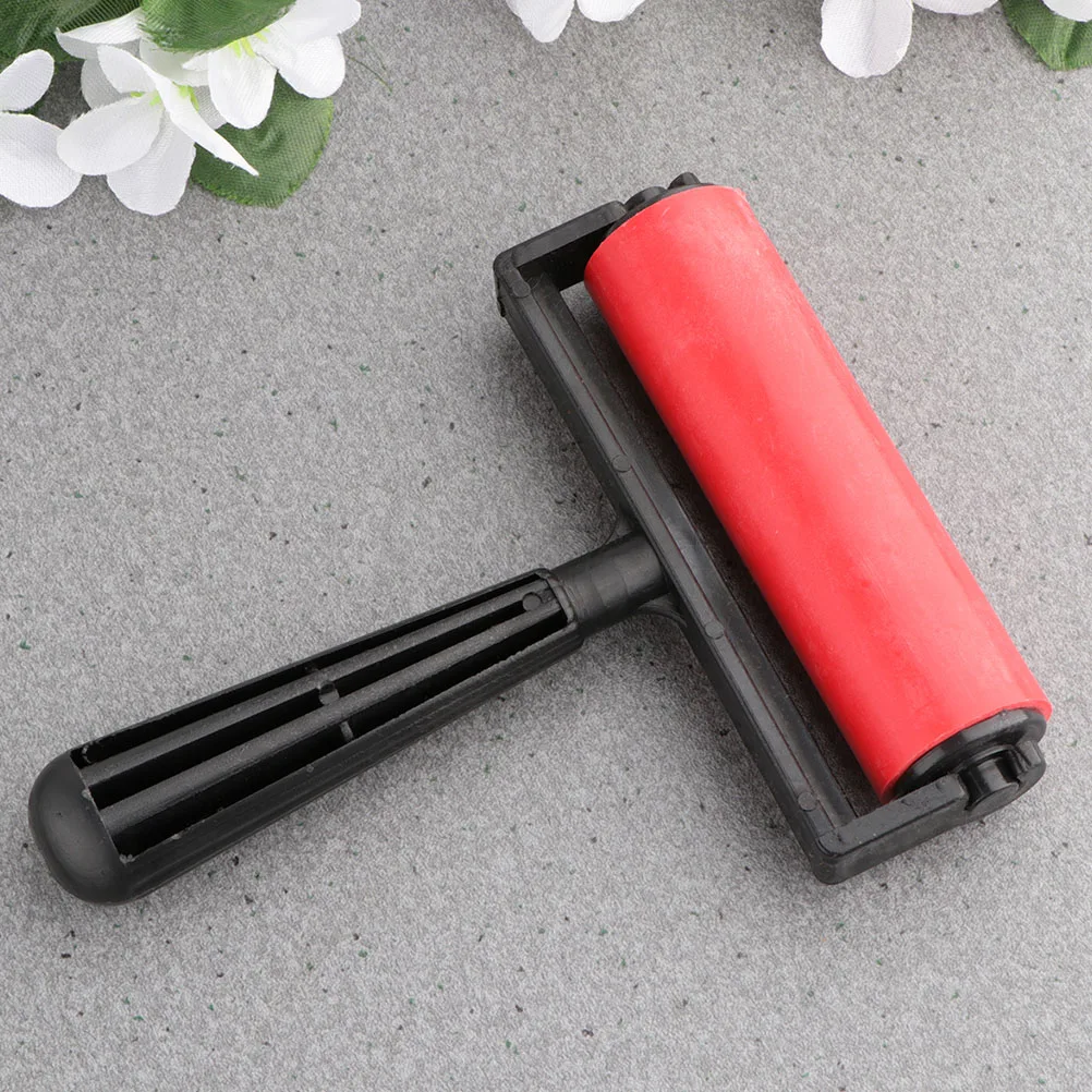 2 قطعة 10 سنتيمتر البلاستيك الطباعة الأسطوانة مقبض مريح سهلة نظيفة الفن أداة للحرف اليدوية Diy بها بنفسك ختم برايرز اللوحة لوازم