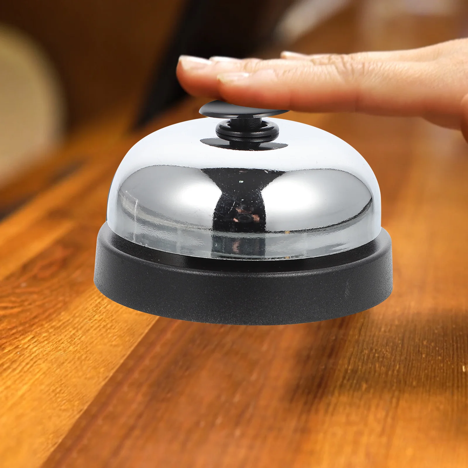 Restaurant Game Bell Counter Reception Bar Black Hand Pressing
