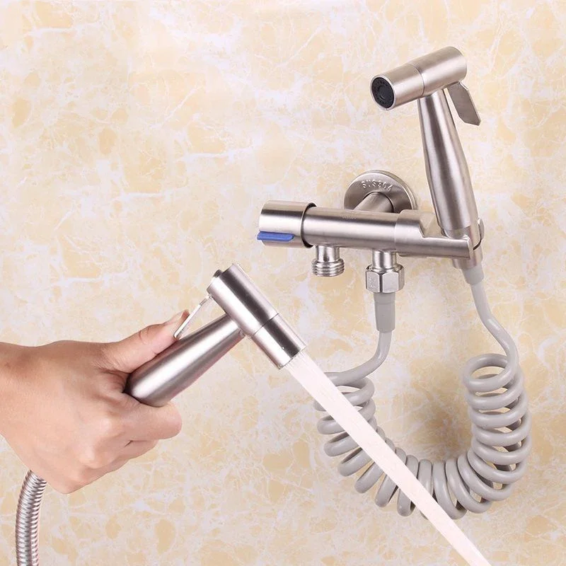 304Stainless Steel Bathroom Sprayer Toilet Heat-Resistant Handy Handheld Bidet Sprayer High Pressure Bidet Nozzle Plenty Of Uses