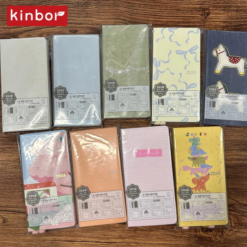 2026 Kinbor Perencana Mingguan Desain Fashion A5 A6 Buku Catatan Jurnal Waktu Harian Agenda Jadwal Menulis Buku Perekam