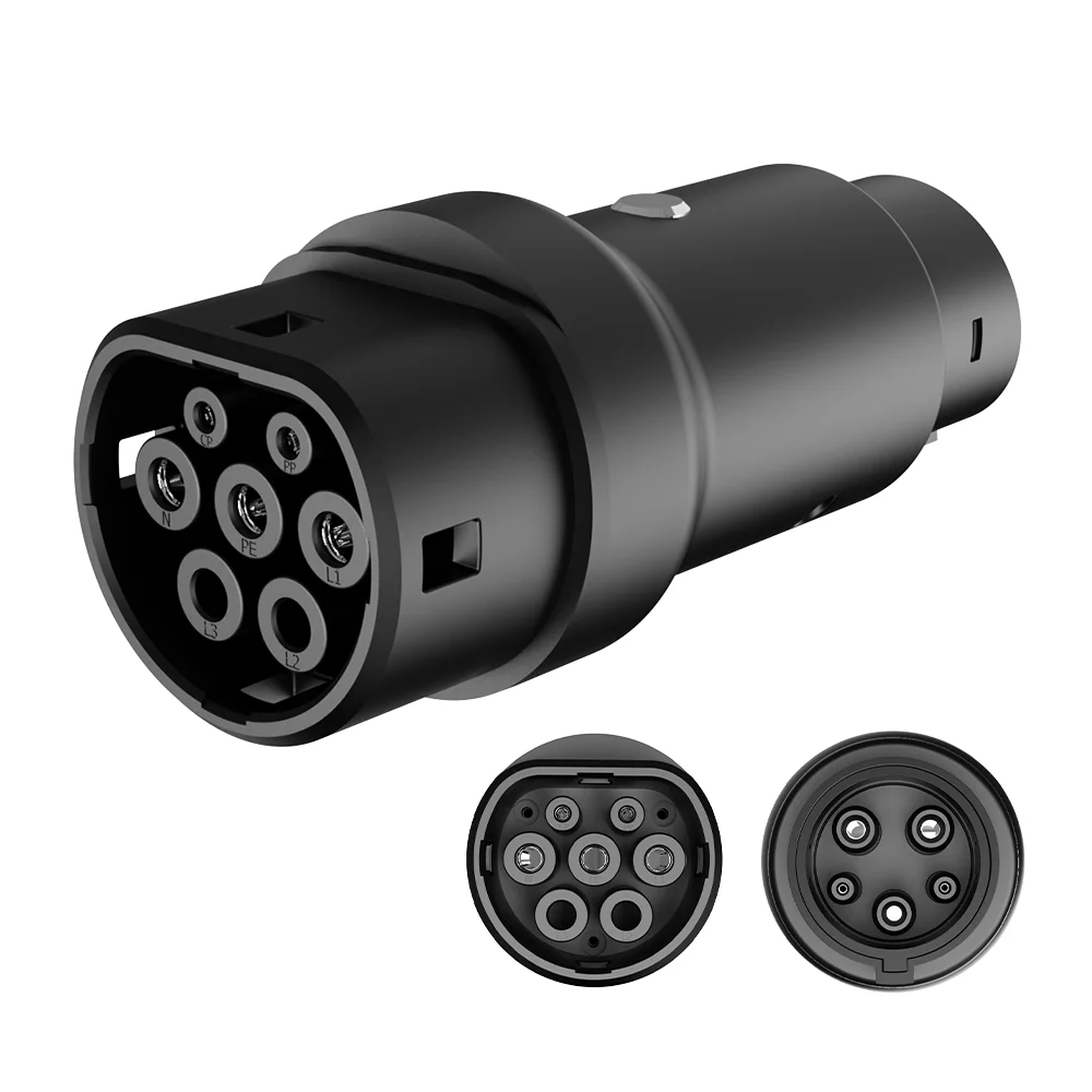 

Hot Selling GB/T To J1772 EV Converter Adapter AC 32A 250V 250KW IP54 Waterproof GBT-J1772 Electric Vehicle Charging Adaptor