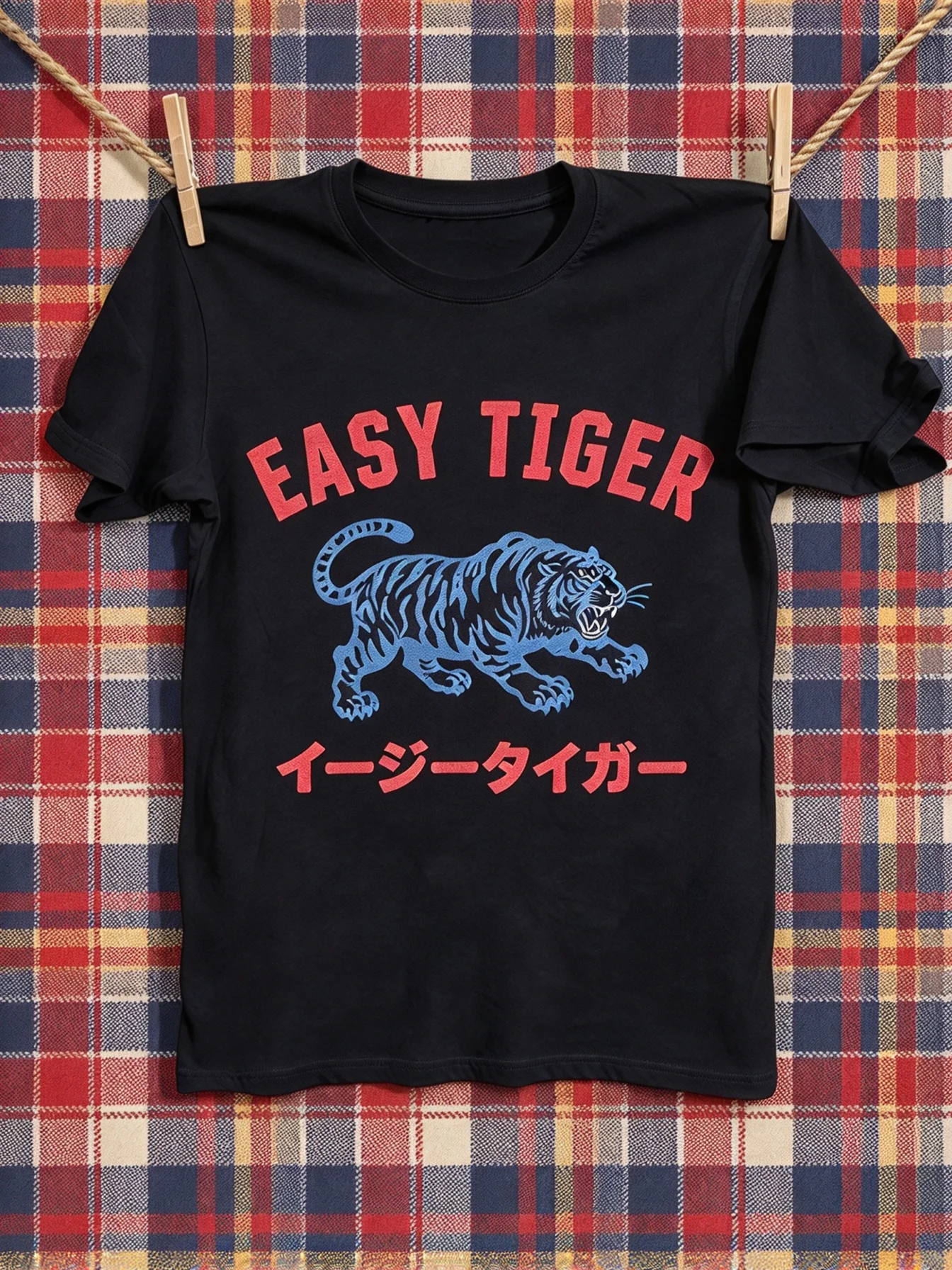 2026 New Vintage Japanese Family Matching Streetwear Oversized Tshirt Unisex Retro Tiger Graphic Print Casual Short Sleeve Tops