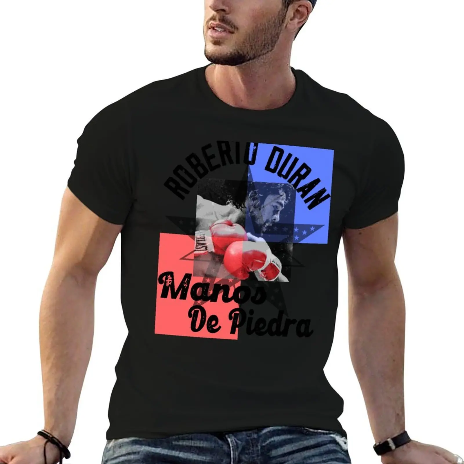 

Roberto Duran Manos De Piedra T-Shirt man t shirt cotton t shirts for man graphic vintage T-Shirt