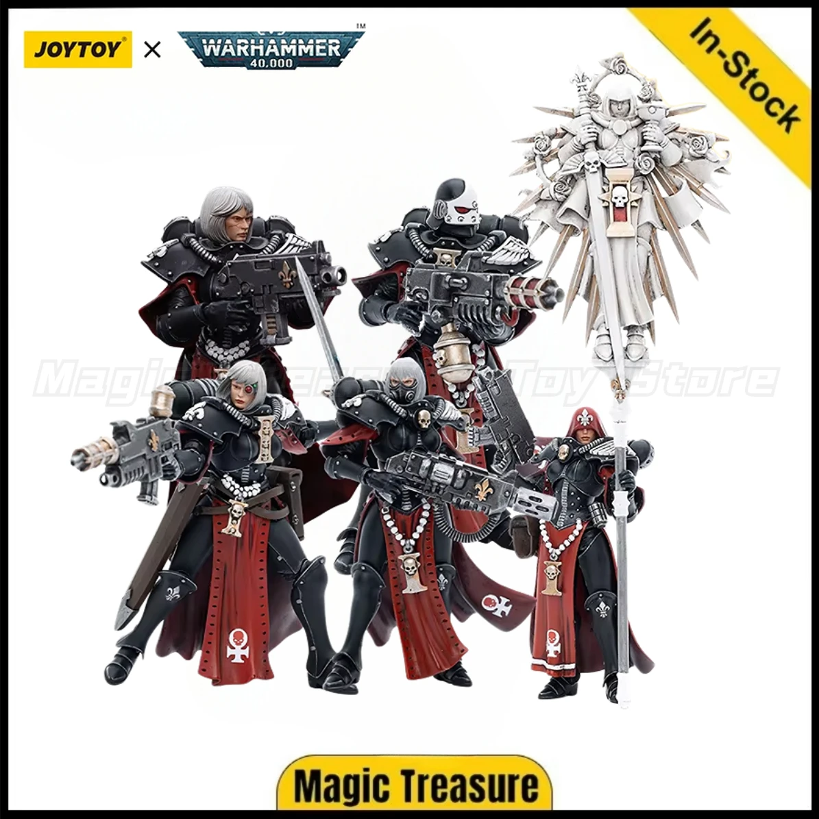 【متوفر】JOYTOY 1/18 مجسم شخصية Warhammer 40K Adepta Sororitas Imagifier Sister Saelon Noyalle Superior Kassia Jurel Model