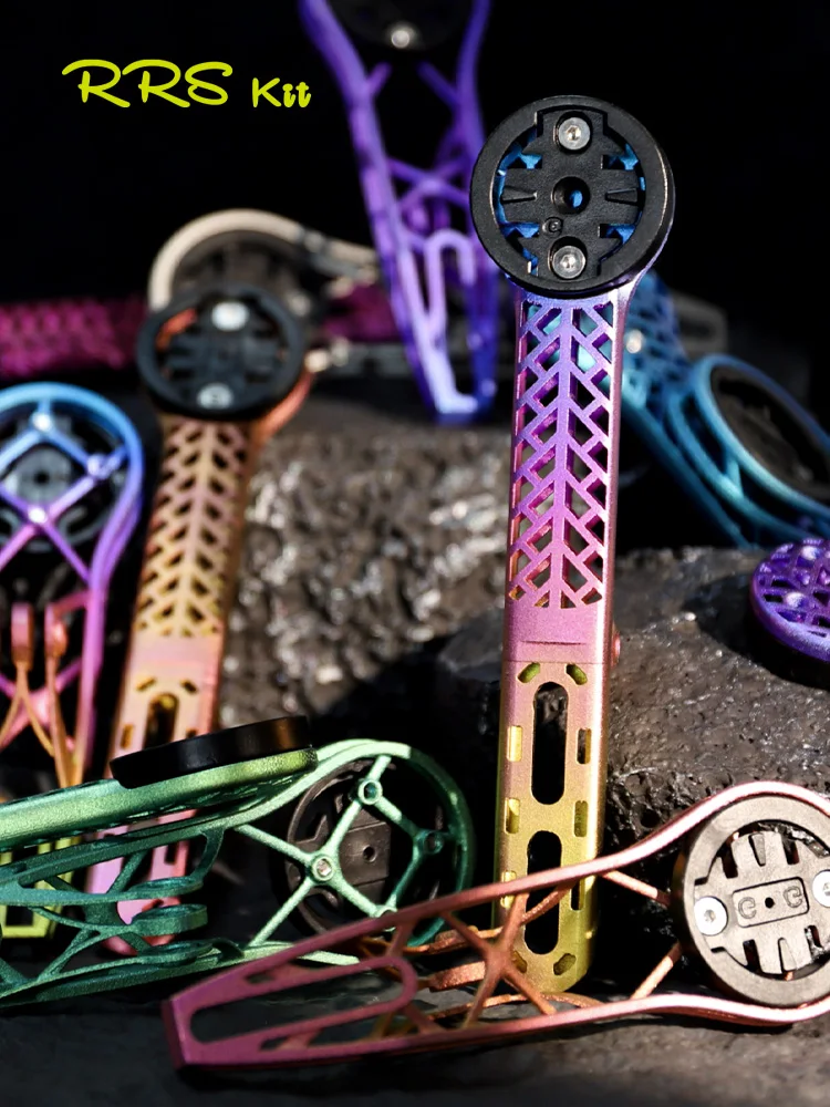 AliExpress rrskit Rrskit 3D Printed Bicycle Computer Colorful Extended Bracket Titanium Alloy  For Garmin Universal Base With Gopro Lamp Holder