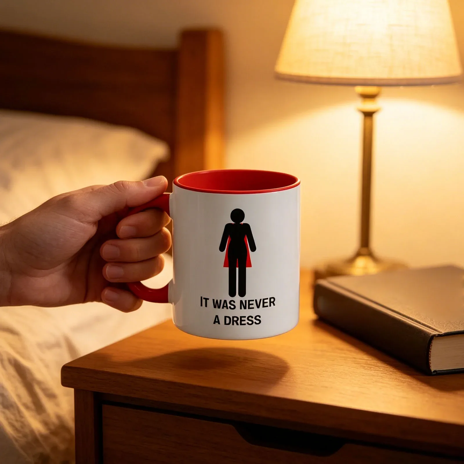 11oz It Was Never A Dress Mug Reusable Creative Ceramic Mug Unique Gender Equality Coffee Mugs Birthday Gifts for Women Mom Boss