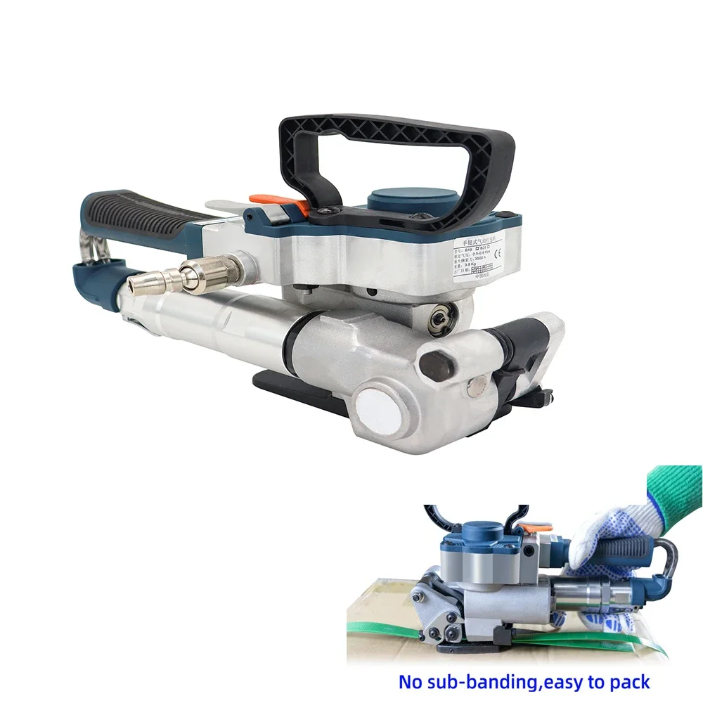 

Semi-Automatic HandHeld 3500N Pneumatic Strapping Tool B19/B25 PET Strap Banding Machine for Plastic Belt Pallet Strapping