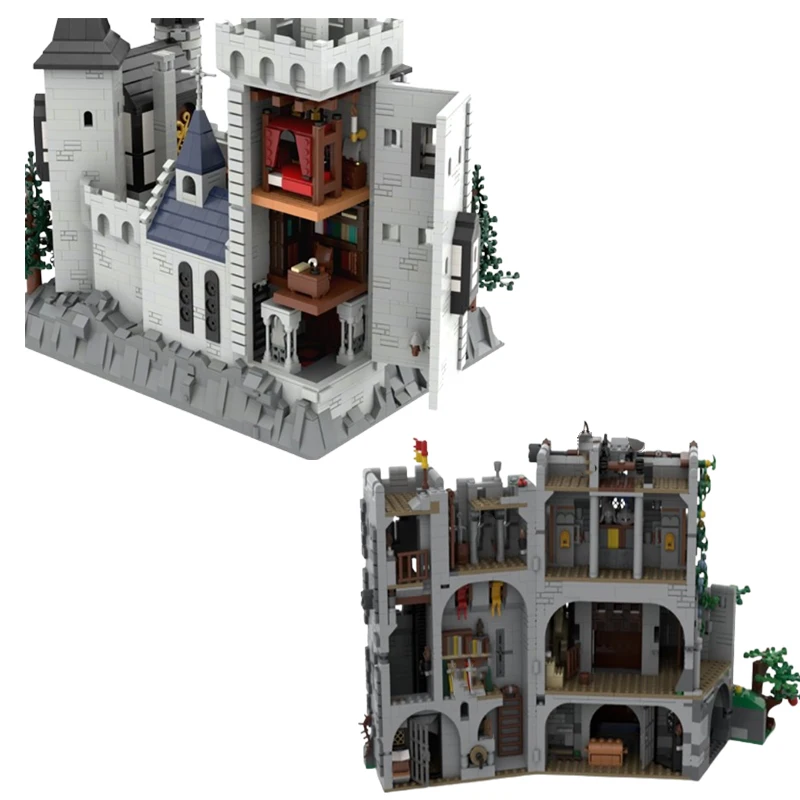 

32 Spot MOC-100690 178821 Замок, сборка мелких частиц, строительные блоки, образовательная игрушка, модель, подарочный набор, украшения