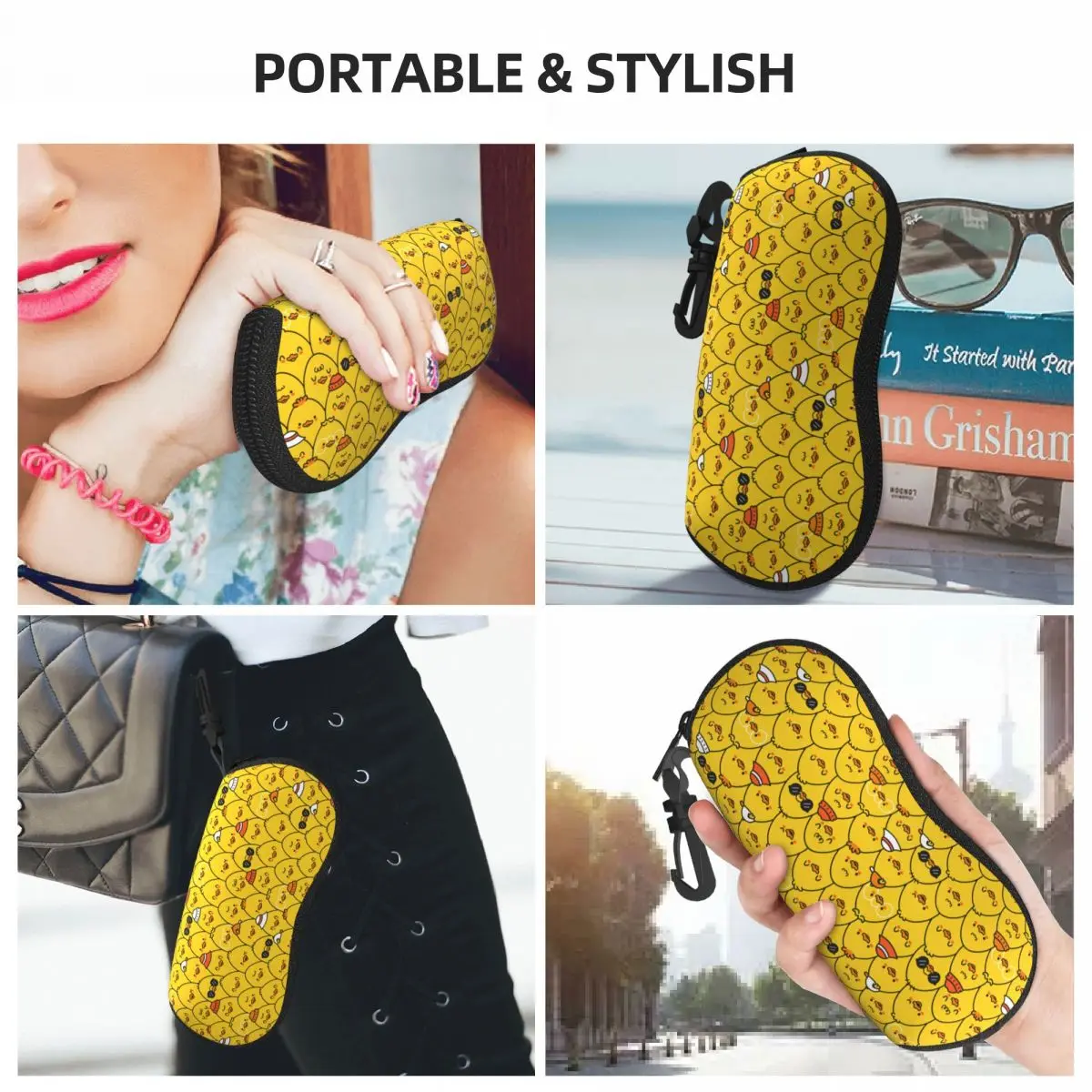 Étuis de protection de lunettes de soleil personnalisés, coque à motif DLIGHTPattern, poudres de lunettes mignonnes, étui drôle