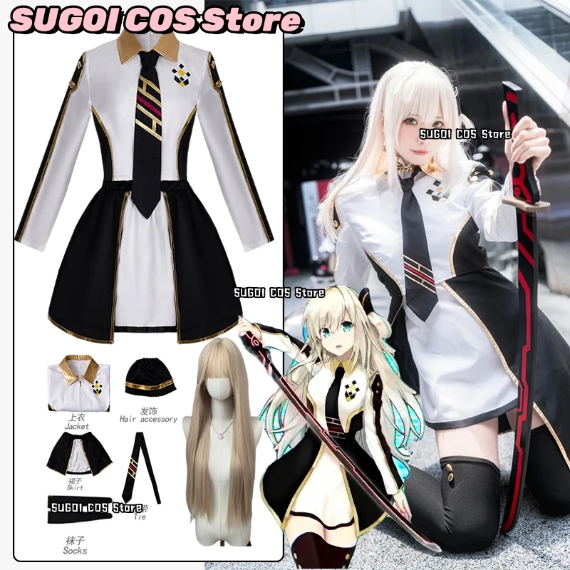

Anime Womens Costume Cosplay Suit Sky Striker Ace Raye Maid Dress Uniform Halloween Disguise for Adult Women's Dresses Role-play