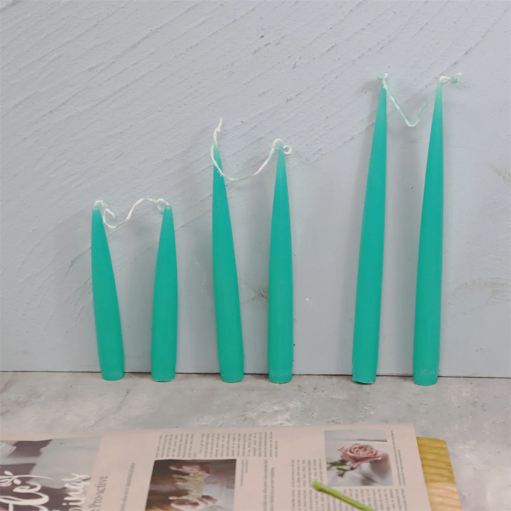 2 in 1 Candle Plastic Mold Church Candle DIY Handmade Crafts Large and Small Head Long Rod Aromatherapy Candle Mold Dinner Decor