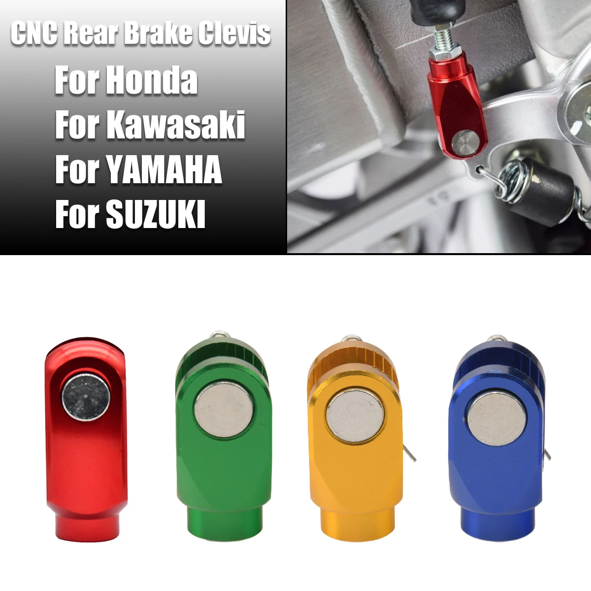 

Motorcycle Accessories CNC Rear Brake Clevis For YAMAHA YZ125 250 250F 450F X FX For Honda KAWASAKI SUZUKI RM RMZ RMX 250 450