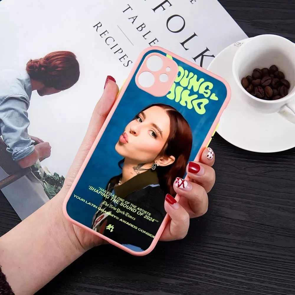 Singer Y-Young M-Miko Phone Case for iPhone 14 11 12 13 Mini Pro Max 8 7 Plus X XR XS MAX Translucent Matte Cover