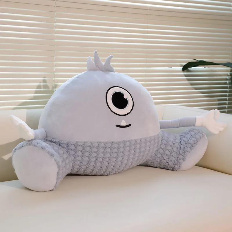 Cute Monster Lumbar Support Pillow Protect The Lower Back Soft Plush PP Cotton Filled Backrest Cushion for Chair Sofa Bed Office