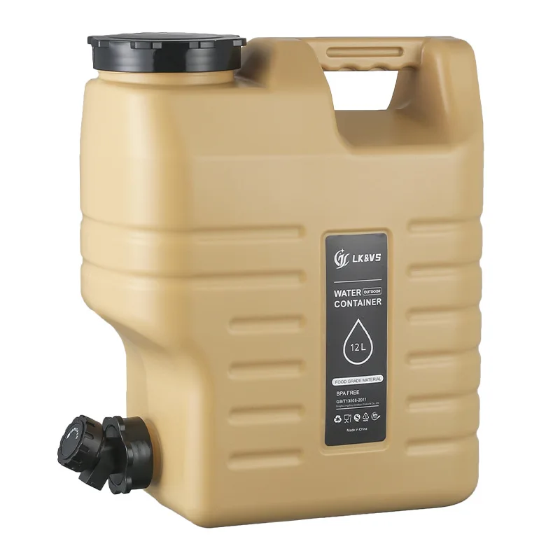 

12L Waterproof PE Eco-Friendly Portable Outdoor Camping Water Container Heavy Duty Emergency Water Storage