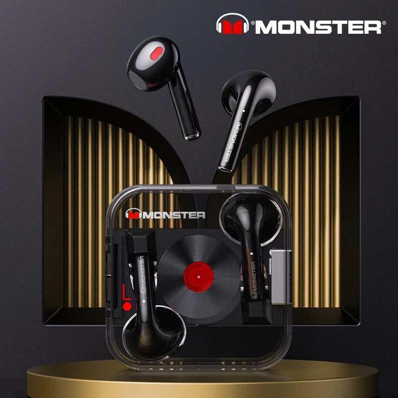 Monster XKT01 5.2 Earphone Wireless Bluetooth TWS HiFi Music Earbuds Gaming with Mic 300mAh Stereo In-Ear Headset