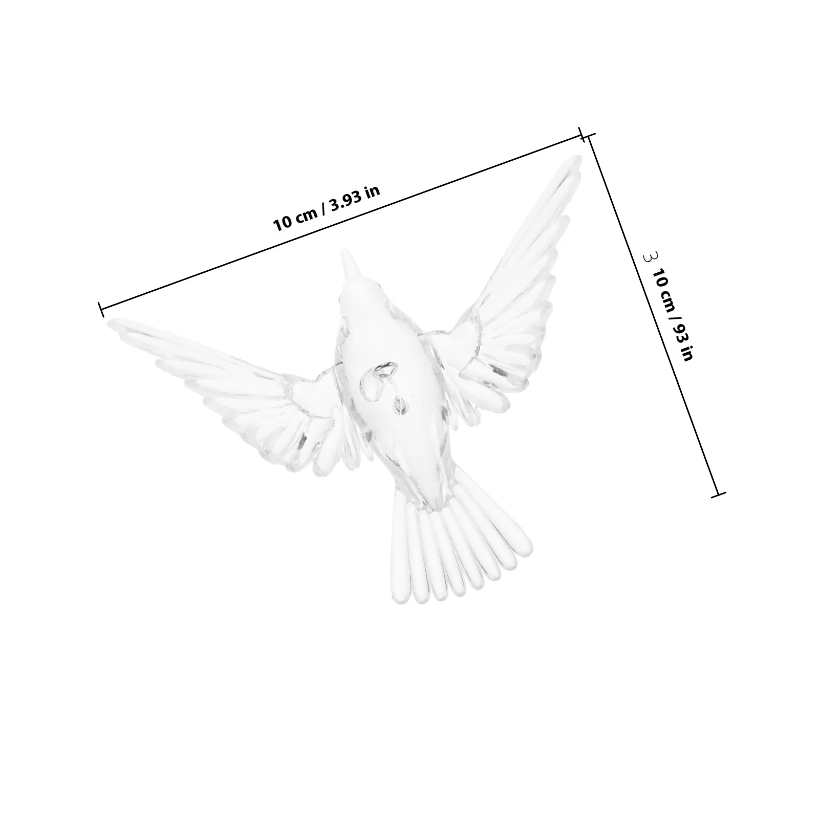 20pcs Hummingbird Ceiling Decor Acrylic Transparent Pendant For Bedroom Party Window Door Hanging Ornament Home Decoration