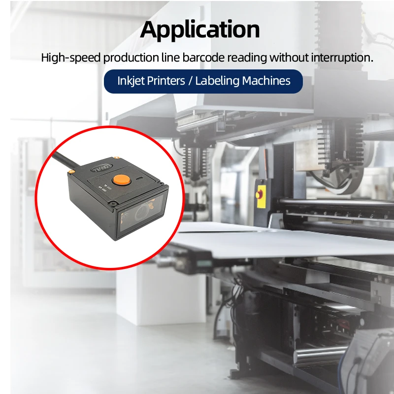 LONVILL External Trigger 1 Optocoupler Input 2 Optocoupler Output Good NG Isolation Auto Fixed Barcode Sensor for Automatic Line