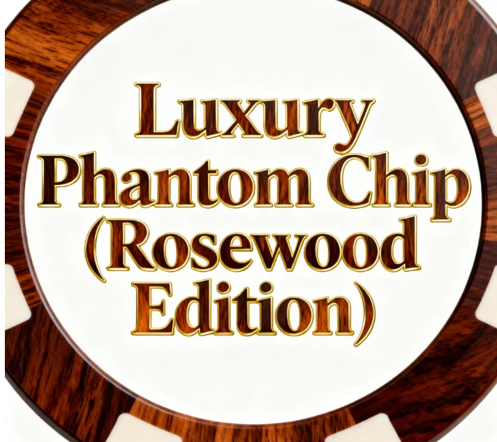 Luxury Phantom Chip (Rosewood Edition) - Elegant Close-Up Magic Prop for Professional Cardistry and Stage Performance