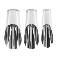 【CLEARANCE】Bonsai Soil Scoop Metal 3 Pcs Set ,Stainless Steel Garden Hand Soil Scooper, Professional Bonsai Tool Kit