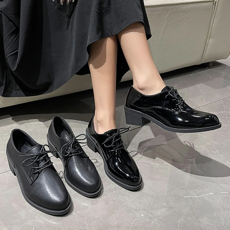 Women Oxford Flats Shoes 2024 New Autumn Retro Shoes for Women Casual Office Loafers Women Mary Jane Shoes Zapatos De Mujer