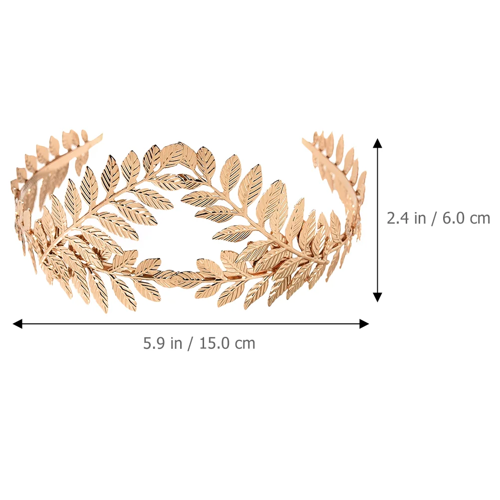 Leaf Headband Bridal Hair Accessories Headpiece Bands Bridesmaid Wedding for Gold