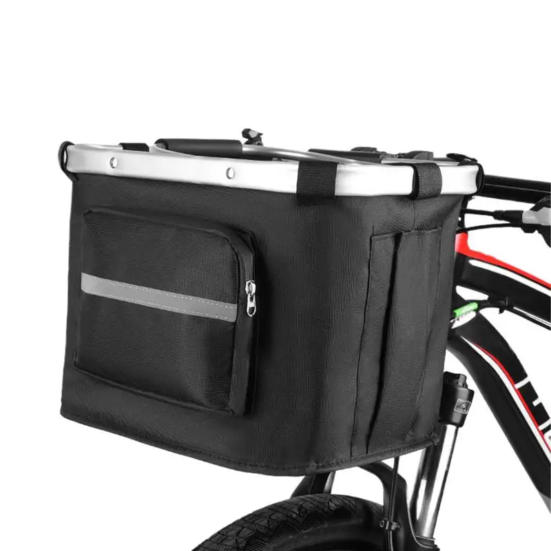 

Bike Front Basket Bike Small Pet Carrying Bag Detachable Mountain Bike Handlebar Tube Suspension Duffe Foldingl Bag