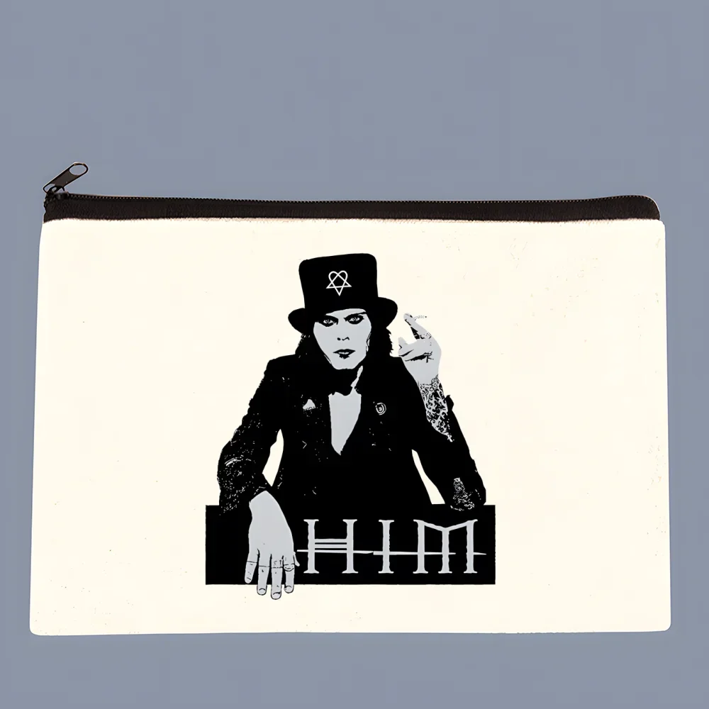 Him Ville Valo Coin Purse Vintage Mini Wallet Change Pouch Household Portable Keys Card Storage Card Bag Zipper