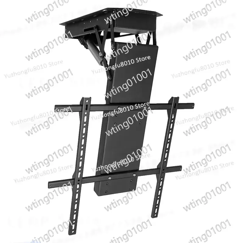 Electric Ceiling TV Mount with Remote Controller Motorized Flip Down Pitched Roof Mount Fits 32 to 75 Inch Flat Screen