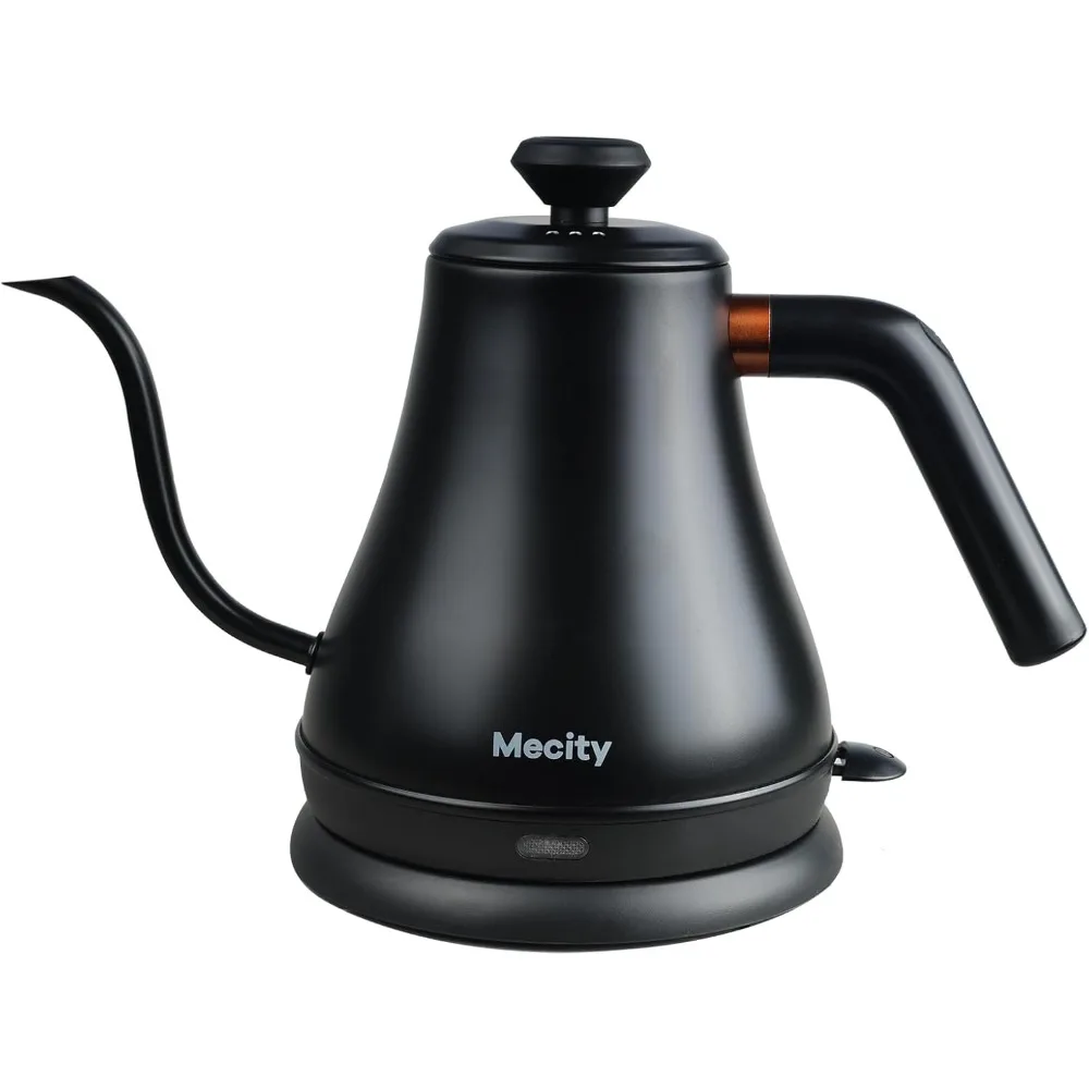 

Electric Gooseneck Kettle Stainless Steel Fast Heating Auto Shut Off 27 fl oz 1000W Matte Black