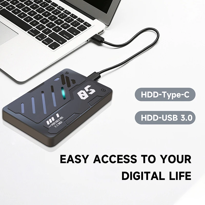 ฮาร์ดไดรฟ์ภายนอกแบบพกพา 160G/250G/320G/500G/750G/1TB HDD Mechaสไตล์RGB Storage Disk USB 3.0 ประเภท-CสําหรับPC PS4 PS5 แล็ปท็อป