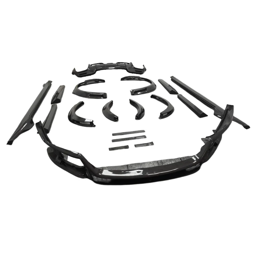 For Ferrari Purosangue FUV OEM Style Body Kit Dry Carbon Fiber Front Lip Rear Diffuser Spoiler Side Skirt Threshold Plate