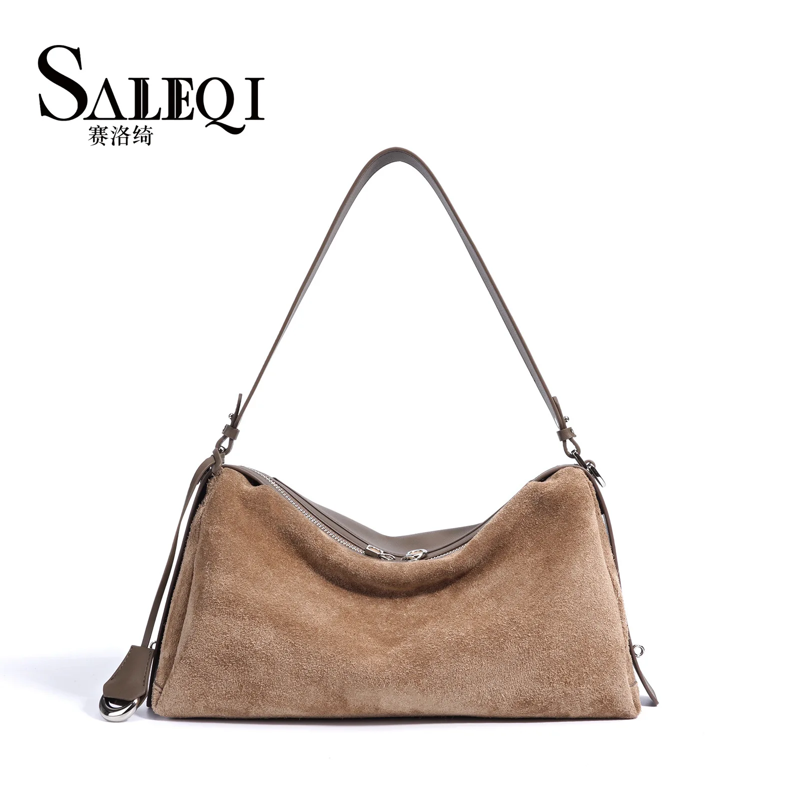 

Matte Suede Cow Leather Big Casual Tote Women's Luxury Designer Brand Shoulder Crossbody Bag Genuine Grade Ladies New in Handbag