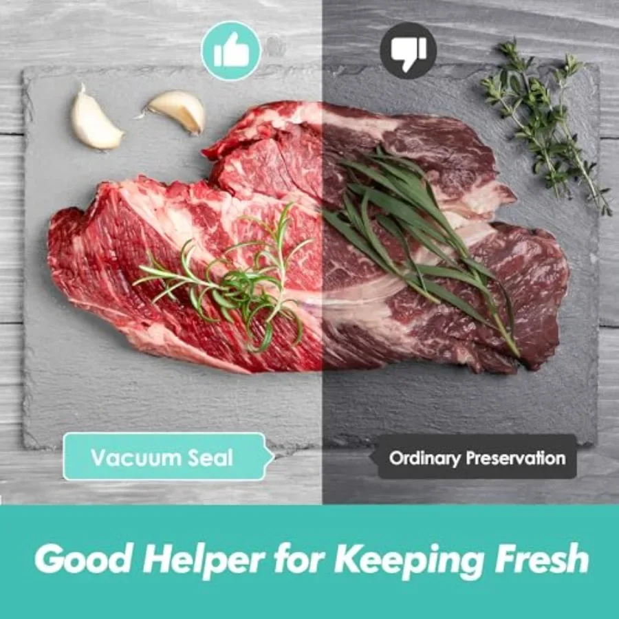 Smart Vacuum Sealer Machine with Bag Cutter OneTouch Food Sealing System with External Vacuum for All Preservation Needs Includ