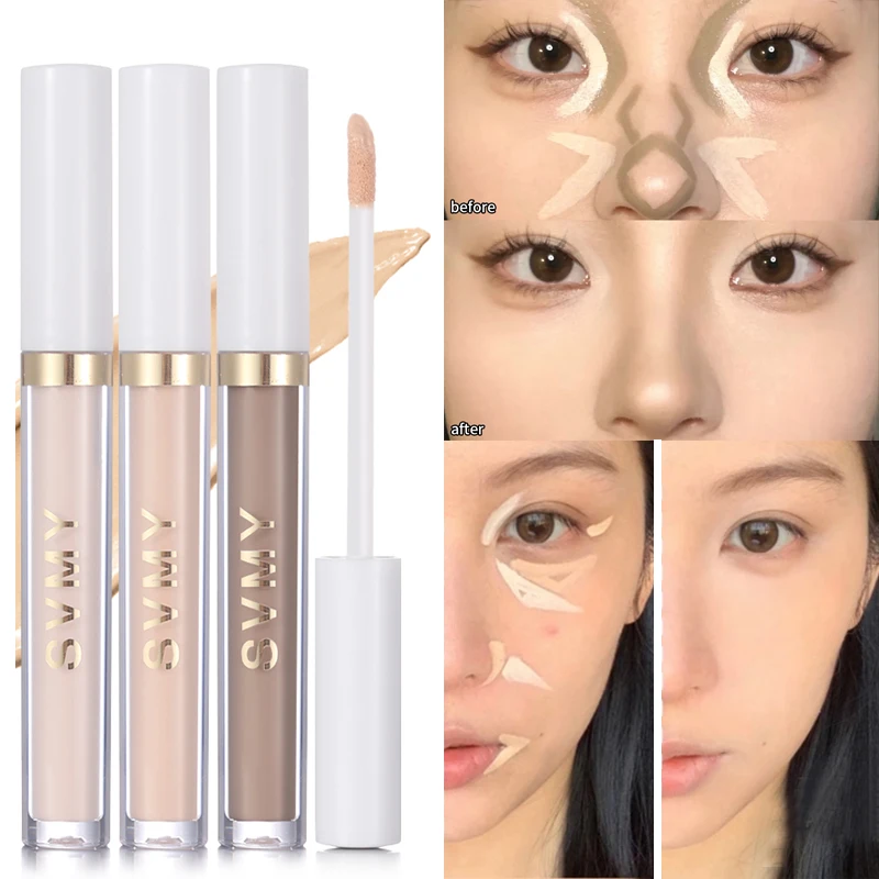 4 Colors Liquid Contouring Concealer Cream Waterproof Moisturizing Foundation Invisible Pores Dark Circles Brighten Face Makeup