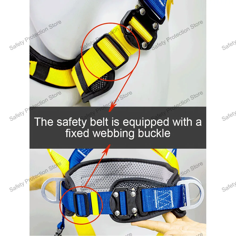 High Altitude Work Safety Harness Five Point Full Body Safety Belt Safety Rope Outdoor Climbing Construction Protect Equipment