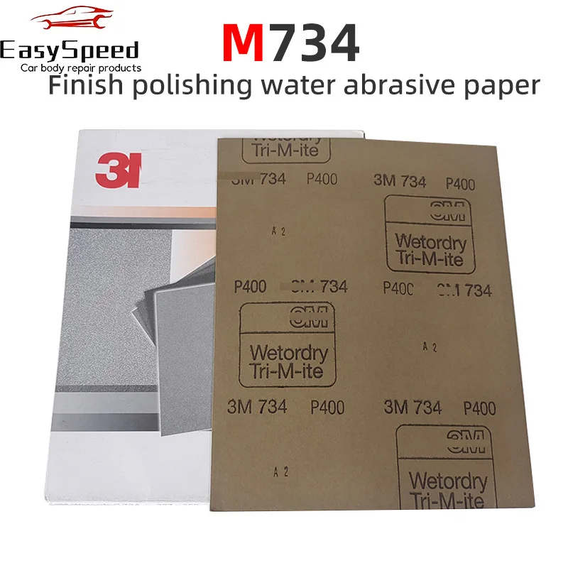 50pcs 734 Water-based Sandpapers Car Beauty Sanding Polishing Dry Wet 230*280mm Sandpaper Abrasive Super for 3 -M Grit400~1200