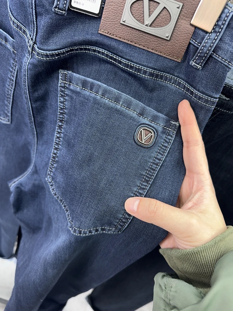 

Svip Quali мужские облегающие прямые повседневные джинсы дышащие эластичные весенние модные брендовые джинсы Pampa