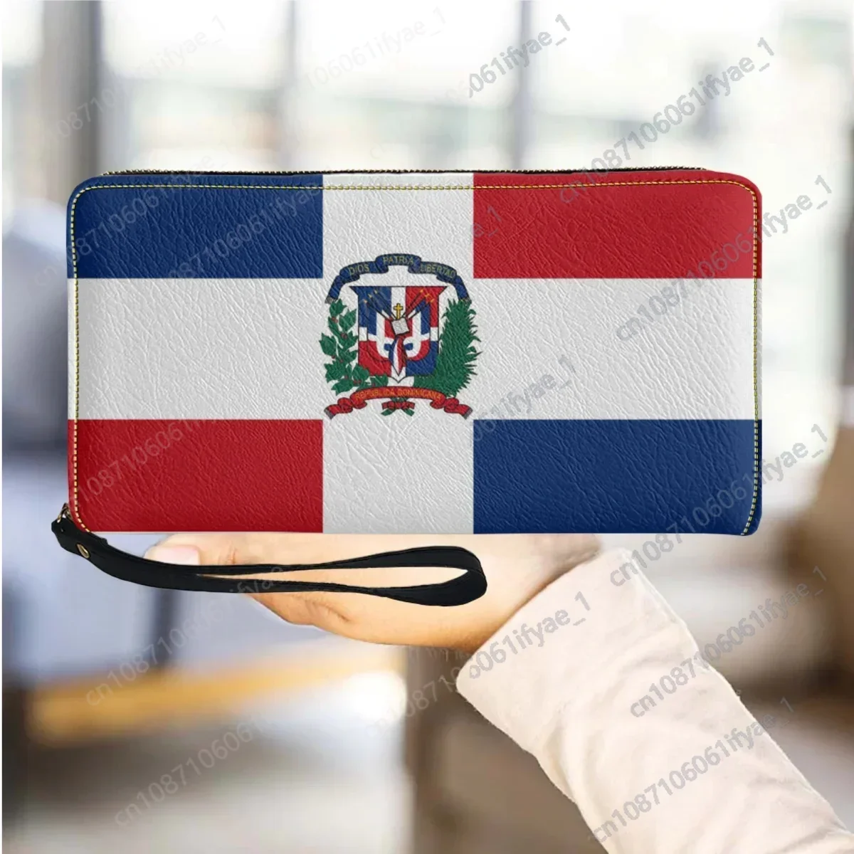 

Dominican Republic Flag Women's Wallet Casual Long Ladies Purse Luxury PU Leather Women Wallets Woman Party Clutch Billeteras