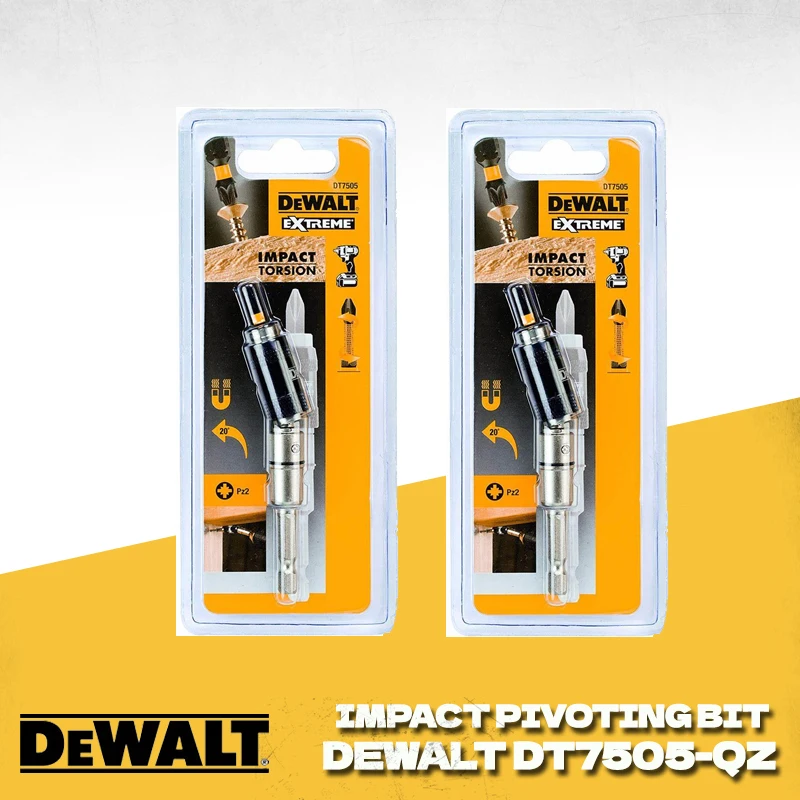 DEWALT DT7505-QZ Adjustable Pivoting Tip Magnetic Drill Bit Holder Tool Accessories Pivoting Bit Single In Blister Holder DT7505
