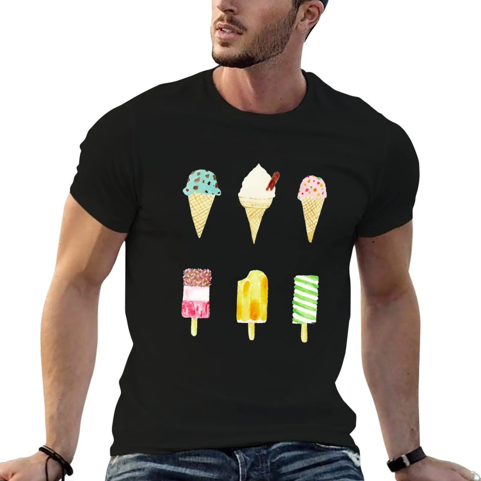 ice cream selection T-Shirt Personalized t-shirt summer top mens shirts graphic tee