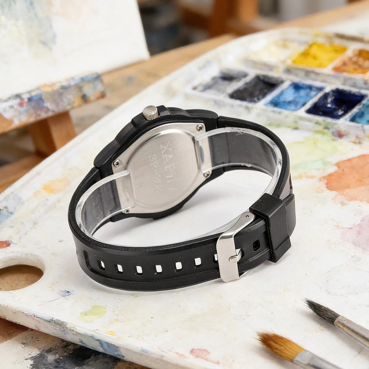 Casual and Fashionable Silicone Quartz Watch, Suitable for Women, Students, and Children, Simple and Elegant, Versatile Wristwatch view 4