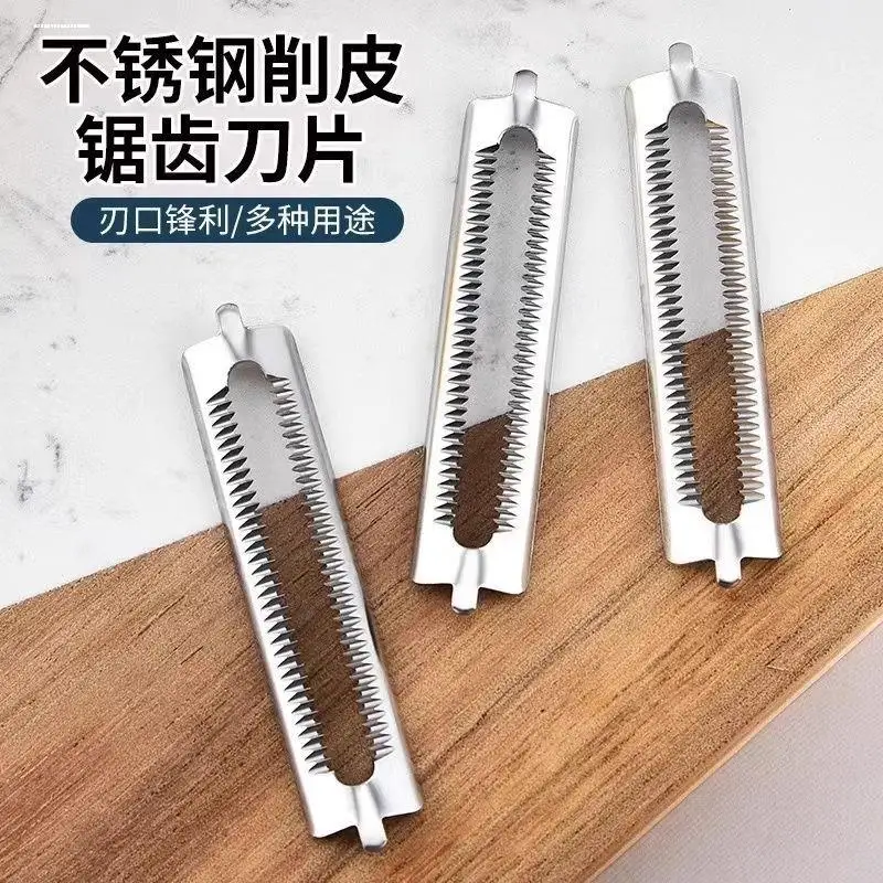Set of 10 Double Peeler Blades, Stainless Steel, Multiuse for Asparagus, Kitchen Tools